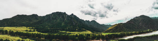 istock Panorama of Altay mountains with Katun river 837605712