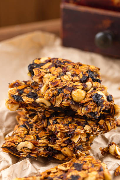 istock Homemade granola bars with prunes and nuts 837606522