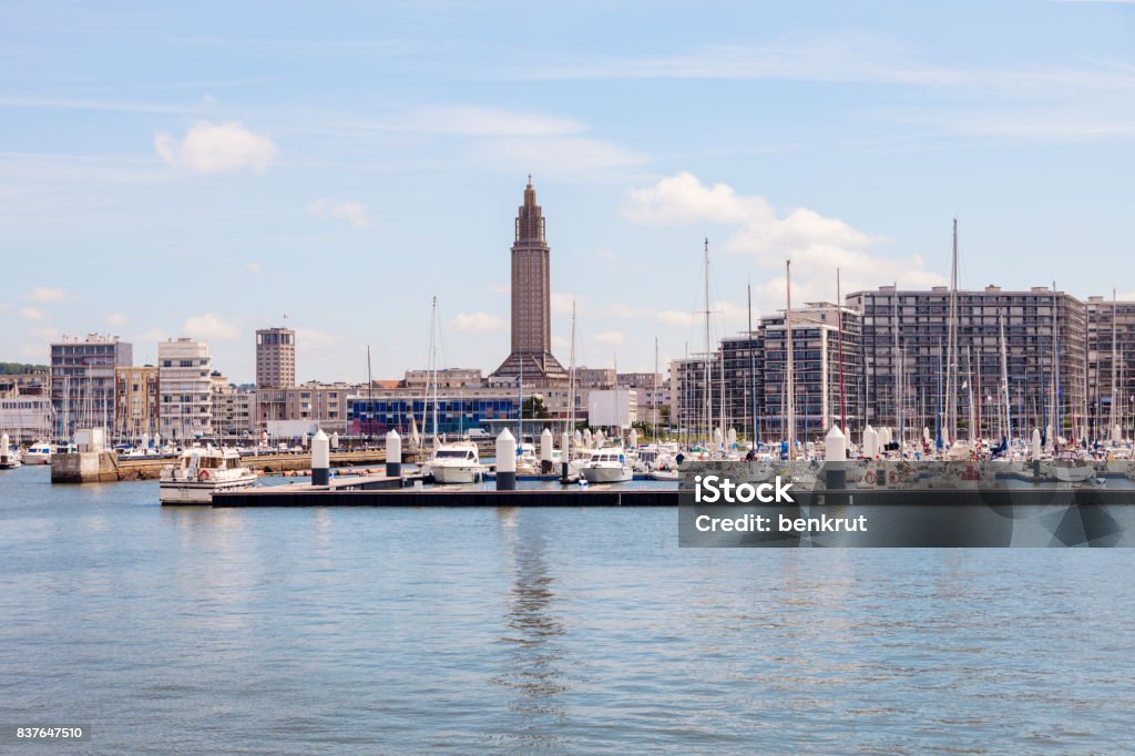 Panorama of Le Havre with St Joseph's Church Panorama of Le Havre with St Joseph's Church. Le Havre, Normandy, France Le Havre Stock Photo