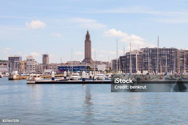 Panorama Of Le Havre With St Josephs Church Stock Photo - Download Image Now - Le Havre, France, Harbor