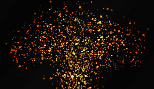 Golden sparks flying on a black background. Vector illustration Eps10. Golden sparks flying on a black background. Vector illustration slapstick comedy stock illustrations