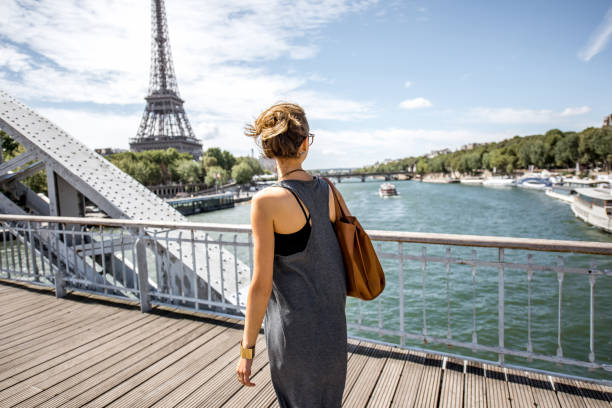 istock Woman walking in Paris 837678786