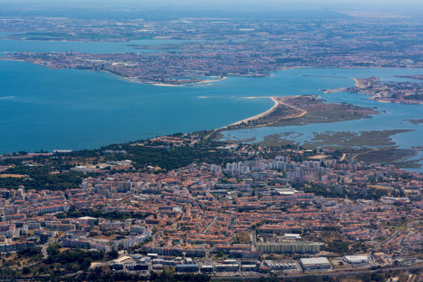 istock Lisbon Portugal Aerial View Arrival Airplane High Altitude Perpsective Landscape 837737764