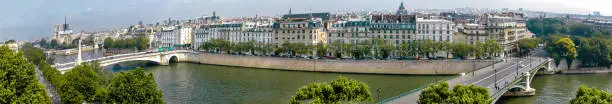 Panoramic view of Paris la Seine River