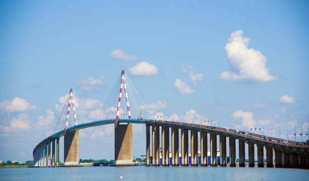 Photo of the Saint Nazaire bridge stock photo