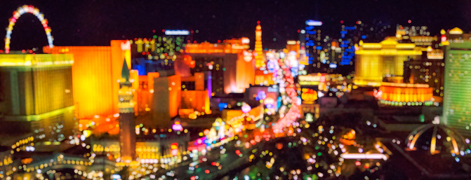 Defocused shot of The Strip in Las Vegas, Nevada, U.S.A.