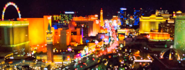 The Las Vegas Strip Defocused shot of The Strip in Las Vegas, Nevada, U.S.A. the strip las vegas stock pictures, royalty-free photos & images