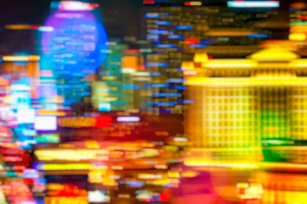 Defocused shot of The Strip in Las Vegas, Nevada, U.S.A.