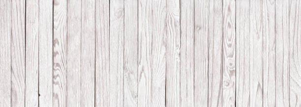 istock Panoramic background of white wooden texture, light planks as wallpaper 837828224