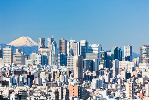 istock Tokyo Cityscape With Clear Blue Sky 837849026