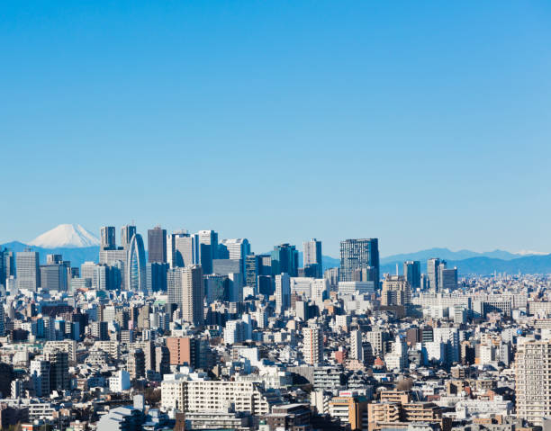 istock Tokyo Cityscape With Clear Blue Sky 837849050