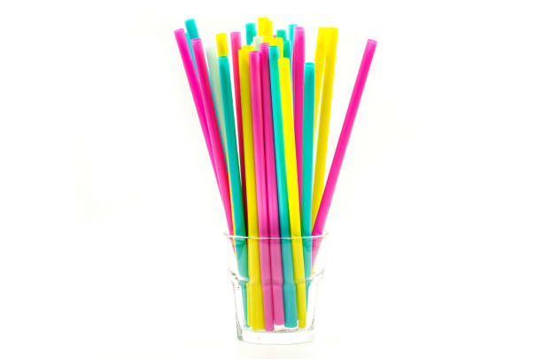 istock sipping straws on the white background 837866948