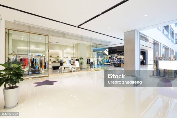 Interior Of Modern Hallway Stock Photo - Download Image Now - Shopping Mall, Store, Indoors