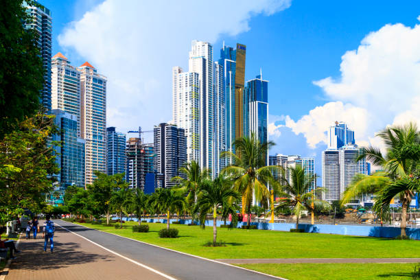 Panama City Panama City, Panama, 20 10 2015. Skyscrapers in Panama City, skyline on a background. The metro population of around 1,440,000 The city of Panama was founded on August 15, 1519 by Spanish conquistador. panama city panama photos stock pictures, royalty-free photos & images