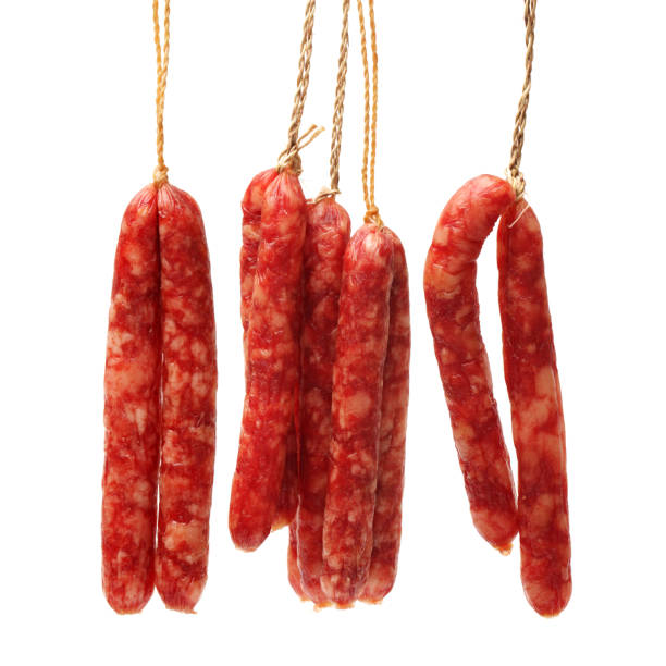 istock Chinese sausage on white background 837908546