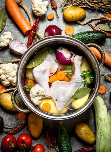 istock Soup with chicken, vegetables and spices. 837981902