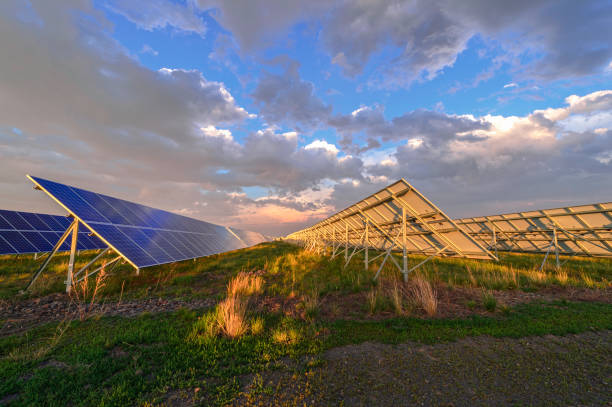istock Solar Panels, Photovoltaic array at the Inner Mongolia of China. 837997372