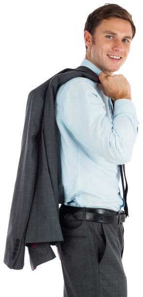 istock Smiling businessman holding his jacket 838008658