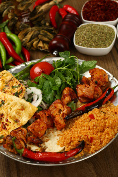 istock Grilled chicken on skewers 838016486
