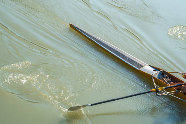 rowing on the river Rioni, Poti, Georgia