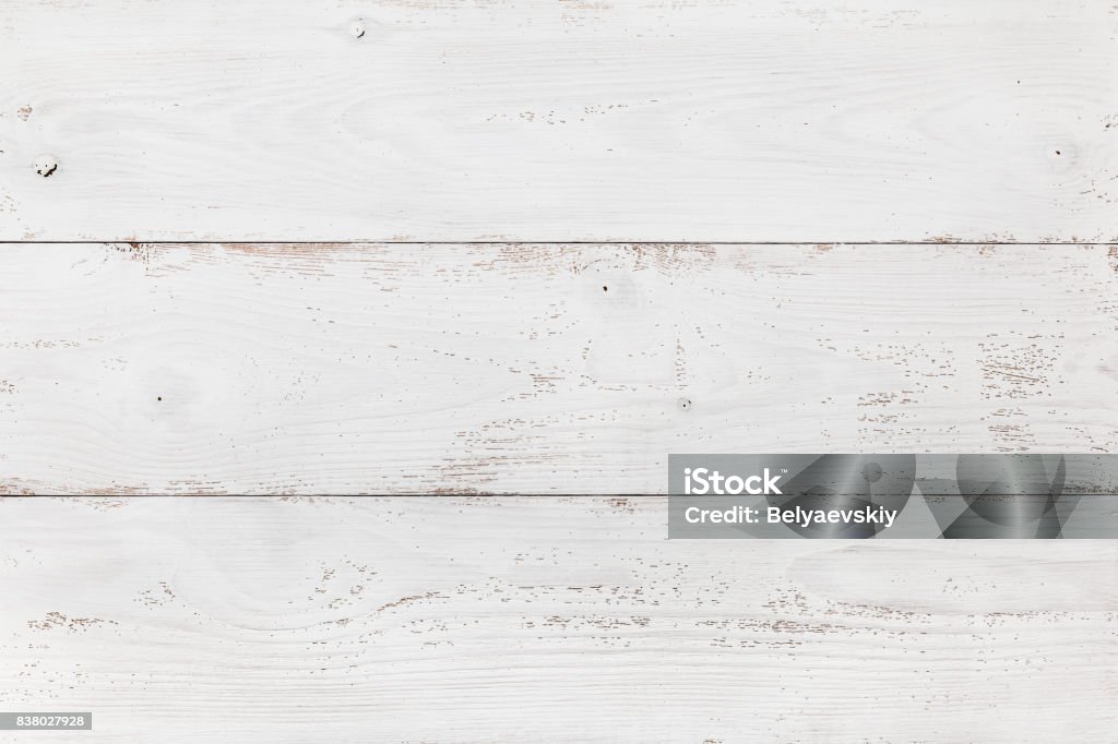 Tavola di legno dipinta di bianco - Foto stock royalty-free di Legno