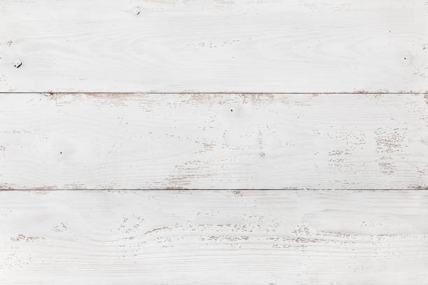 Wooden Board Painted White stock photo