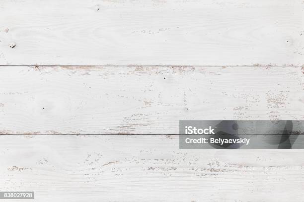 Wooden Board Painted White Stock Photo - Download Image Now - Wood - Material, White Color, Textured