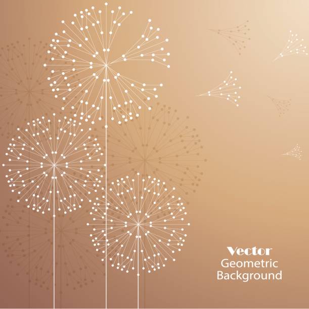 ilustraciones, imágenes clip art, dibujos animados e iconos de stock de fondo abstracto geométrico - semilla de diente de león