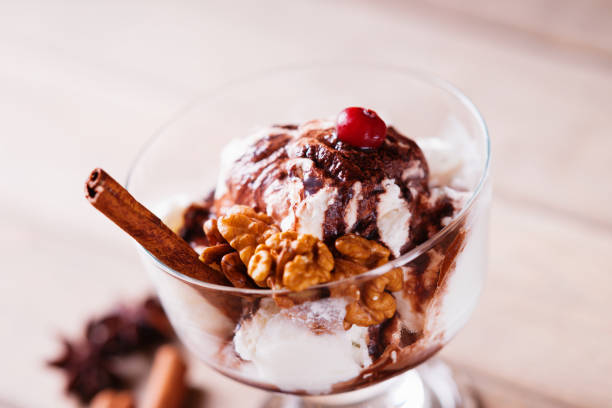 istock Ice cream sundae and spices 838029126