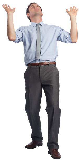 istock Businessman posing with arms raised 838031866