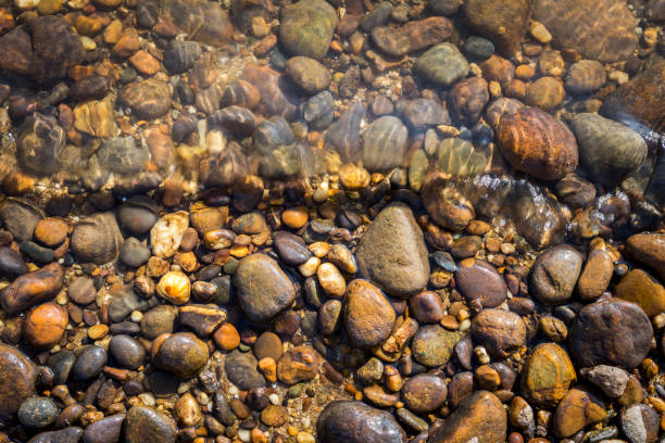 istock Nature concept background of river stone 838040344