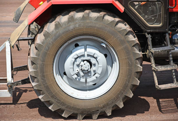 istock Tire of a tractor vehicle 838040756