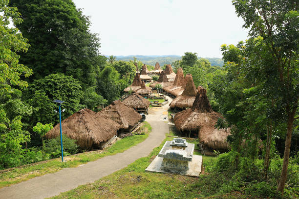 View from the top of Praijing Traditional Village, East Sumba, Indonesia