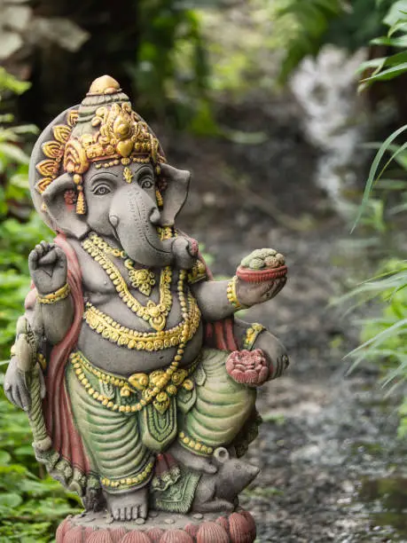 Ganesh Statue God of Artistic Standing in The Garden