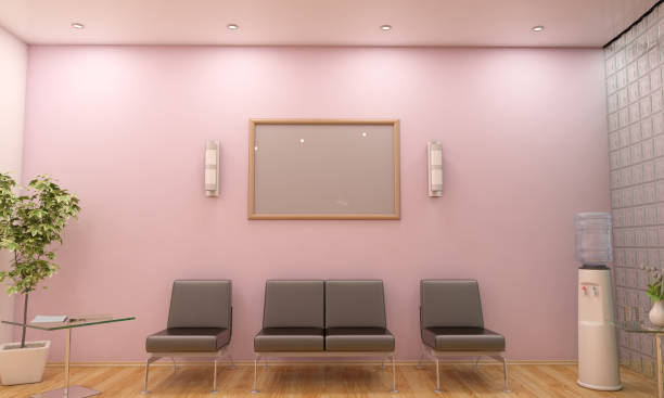 istock Modern Waiting Room / Lobby Interior Scene With Blank Frame 838058614
