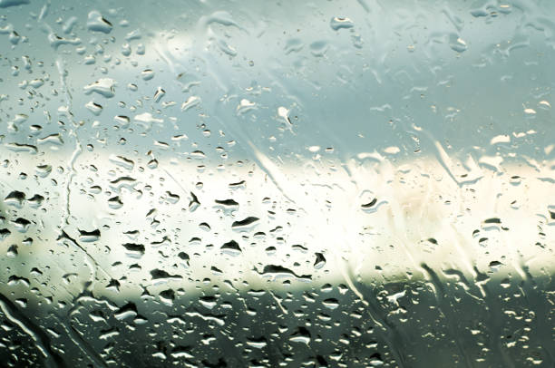 istock Drops of rain on glass 838059578