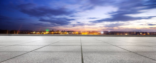 istock empty floor and cityscape of modern city 838062782