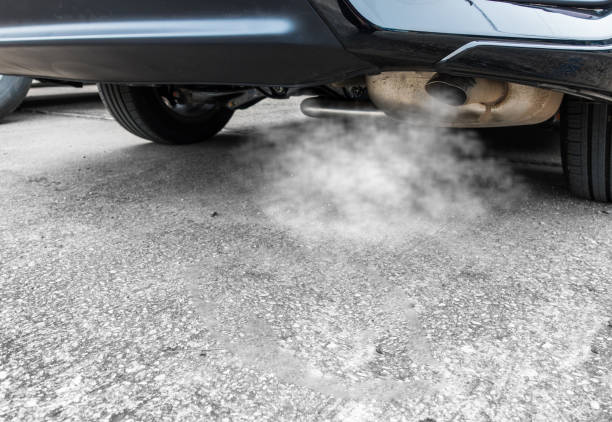 istock Exhaust from black car , air pollution concept. 838063312