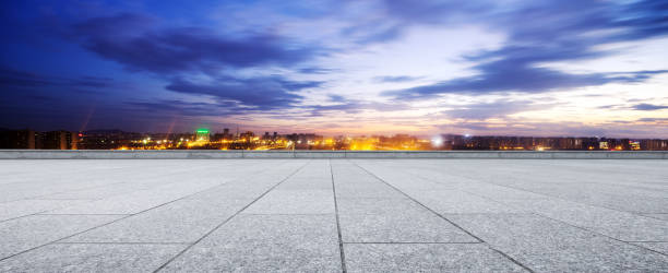 istock empty floor and cityscape of modern city 838063654