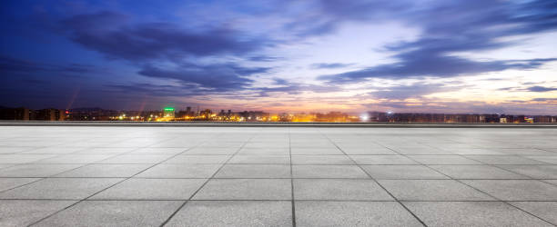 istock empty floor and cityscape of modern city 838063946