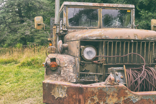 istock Old army truck in the woods 838068202