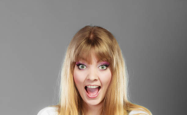 istock Positive woman face expressions. 838071996