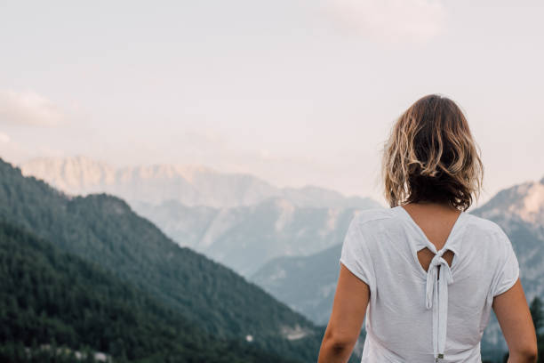 istock Caucasian girl enjoying view 838074778