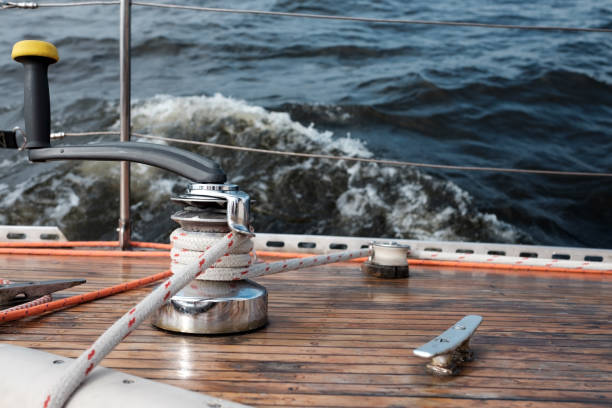 istock Boat bow sailing in blue Mediterranean sea in summer vacation 838078346