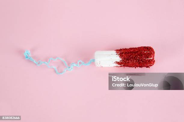 Glitter Stamp Stock Photo - Download Image Now - Menstruation, Tampon, Menses