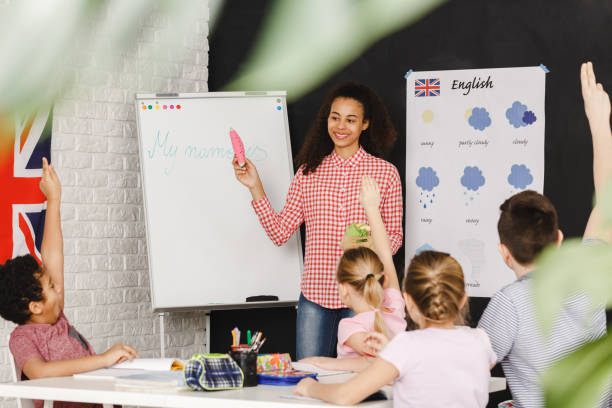 podstawowe słowa w języku angielskim - text talking translation learning zdjęcia i obrazy z banku zdjęć