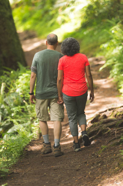 istock Senior couple hiking trip 838086364