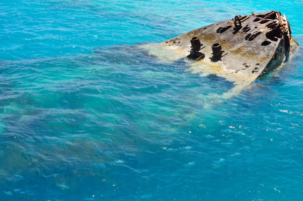 istock Shipwreck partially submerged on Bermuda Island 838089432