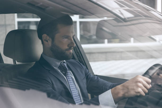 istock Young business man test drive new car 838093682
