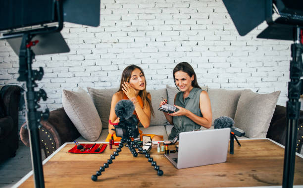 istock Vloggers reviewing make-up products 838094114